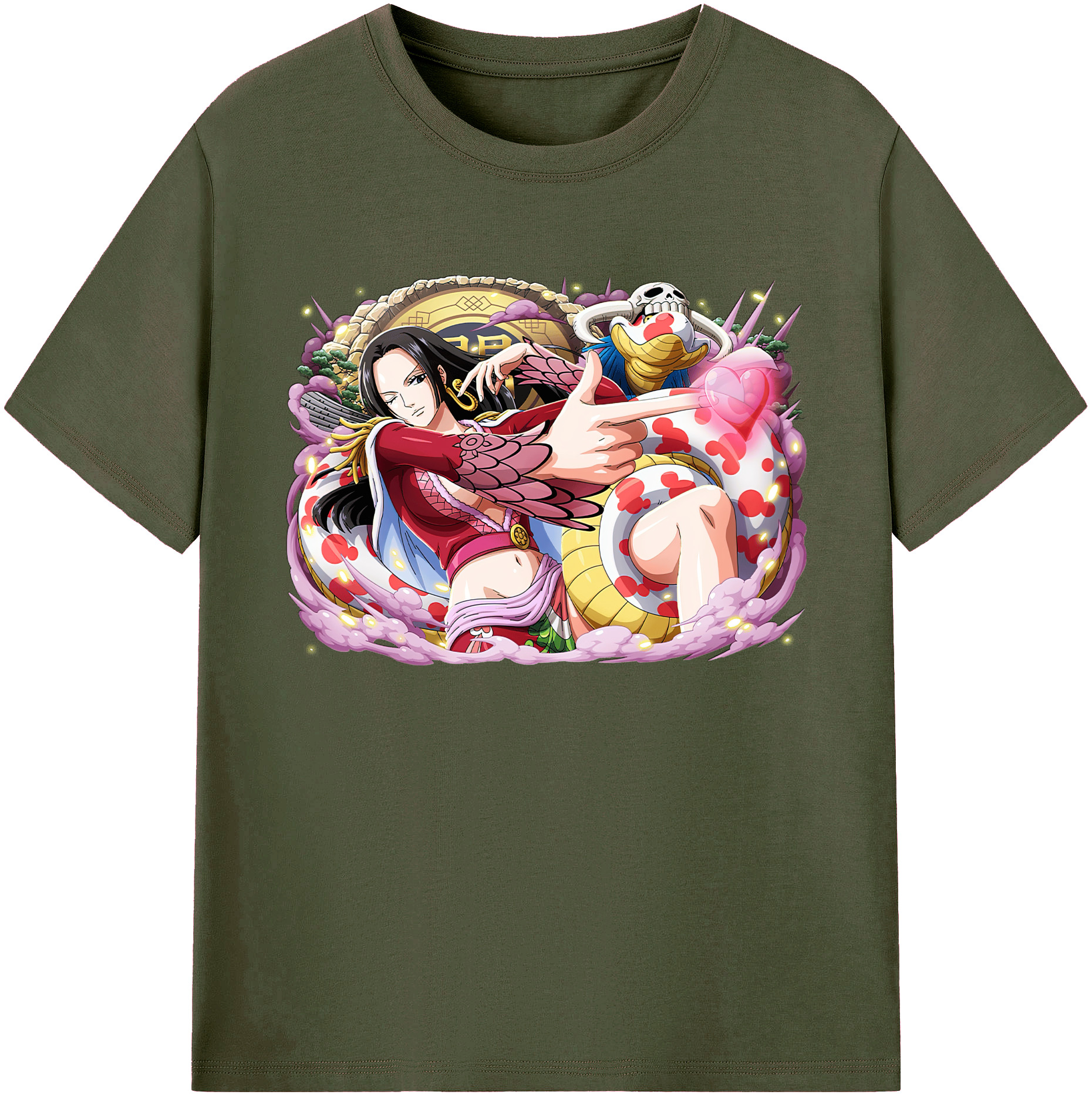 ワンピース ボア・ハンコック ONE PIECE Boa·Hancock 綿100％ メンズ半袖Tシャツ｜肌触りやわらか＆通気性